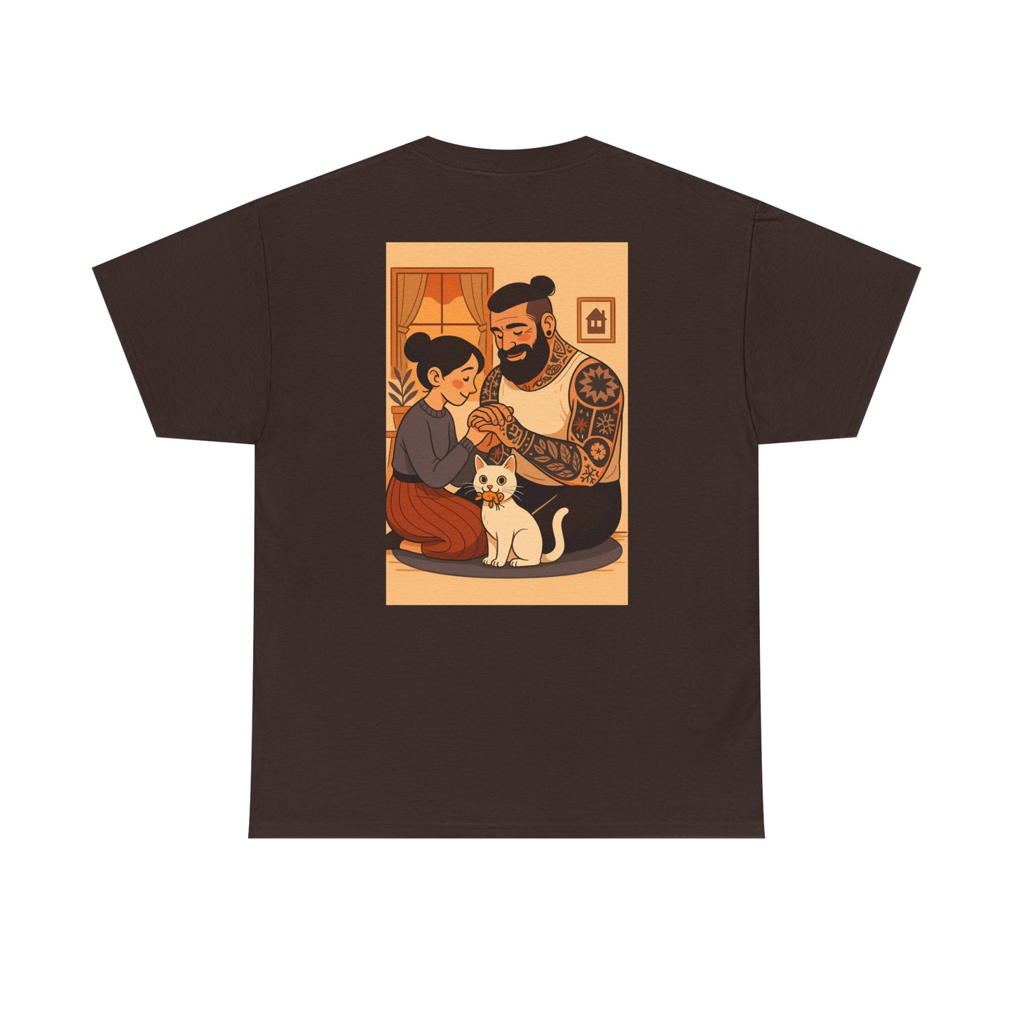 Family Love Graphic Tee - Cozy Unisex Cotton Shirt for Cat Lovers, Perfect Gift for Mom/Dad, Family Moments, Everyday Wear