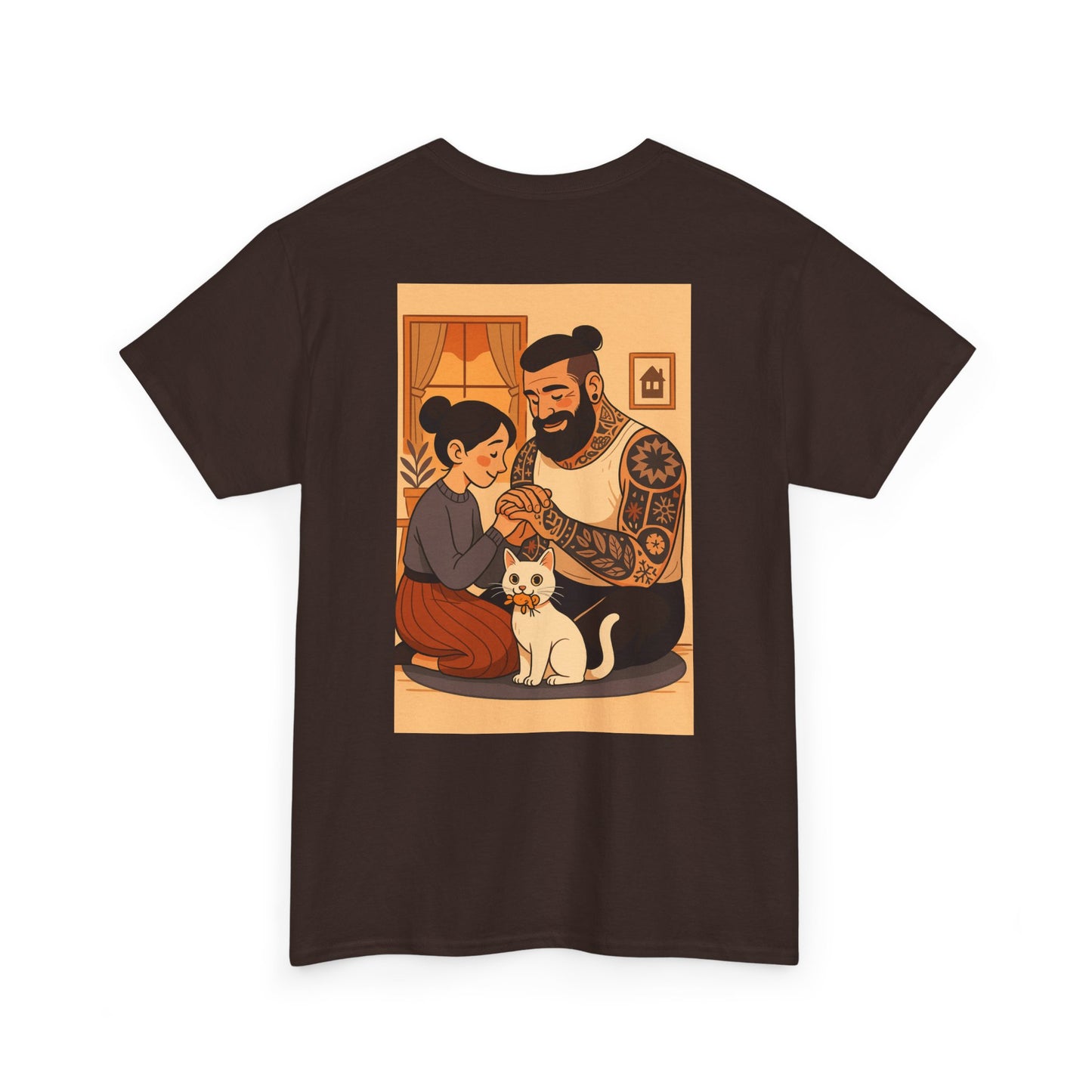 Family Love Graphic Tee - Cozy Unisex Cotton Shirt for Cat Lovers, Perfect Gift for Mom/Dad, Family Moments, Everyday Wear