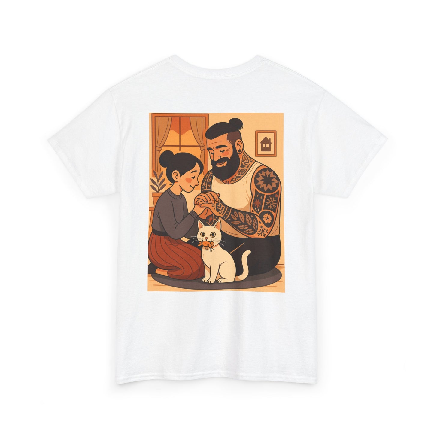 Family Love Graphic Tee - Cozy Unisex Cotton Shirt for Cat Lovers, Perfect Gift for Mom/Dad, Family Moments, Everyday Wear